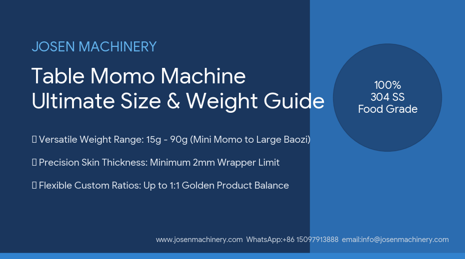 How Big is the Momo? The Ultimate Guide to Table Momo Machine Sizes, Weights, and Wrapper Limits